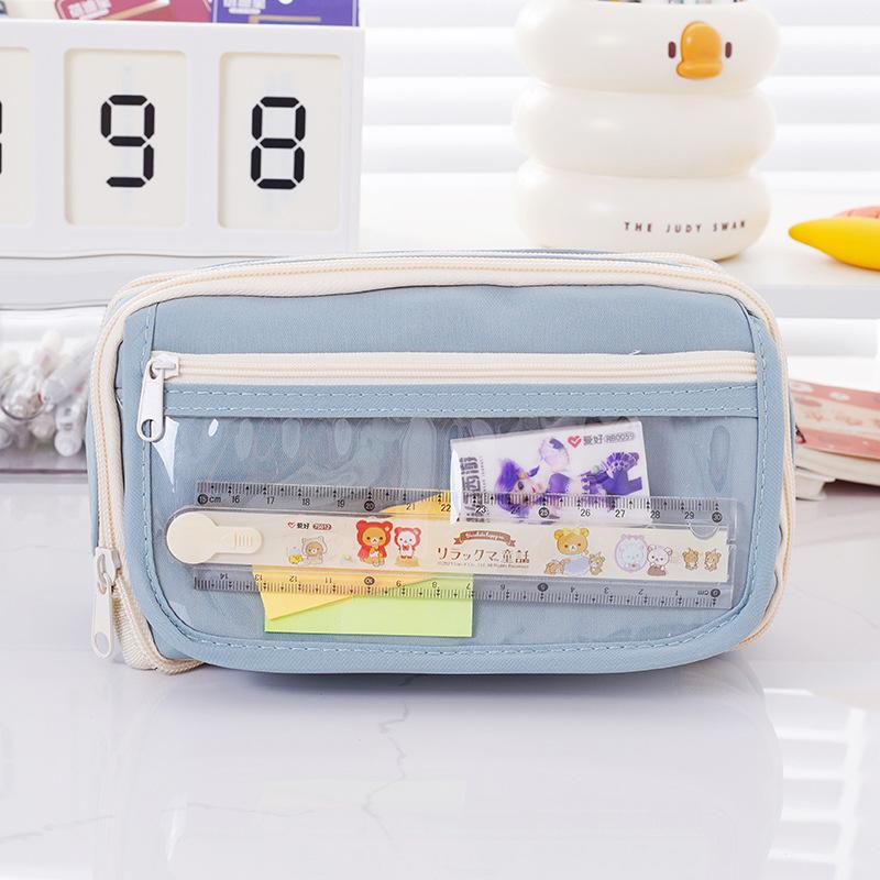 New Transparent Pencil Case, Nine-layer Panda Pencil Case, Large-capacity Stationery Case, High-value Pencil for Junior High School Students and Girls