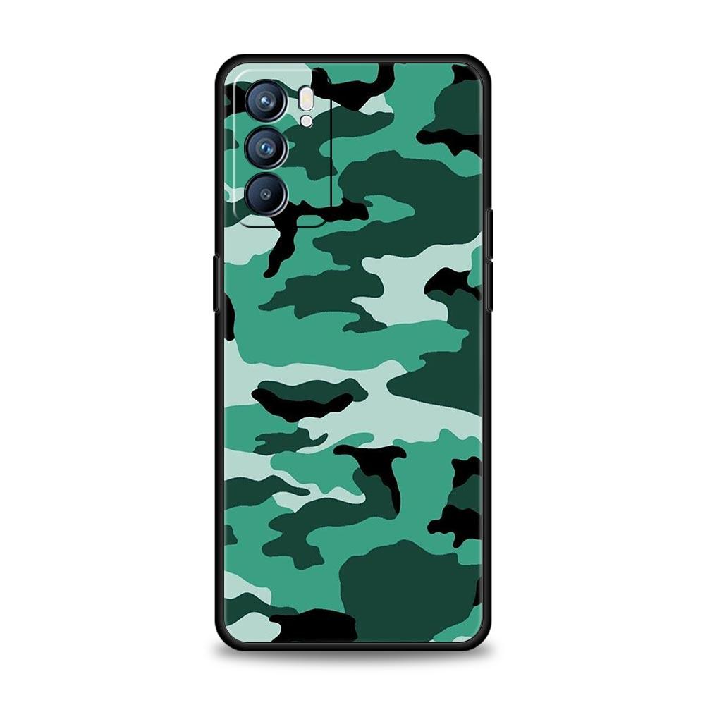 Camouflage Camo Military Case For Oppo Reno8 Reno7 Reno6 Pro A54 5G Find X6 X5 A53 A52 A9 A15 A95 A17 A16 A76 A74 A57 A31 Cover