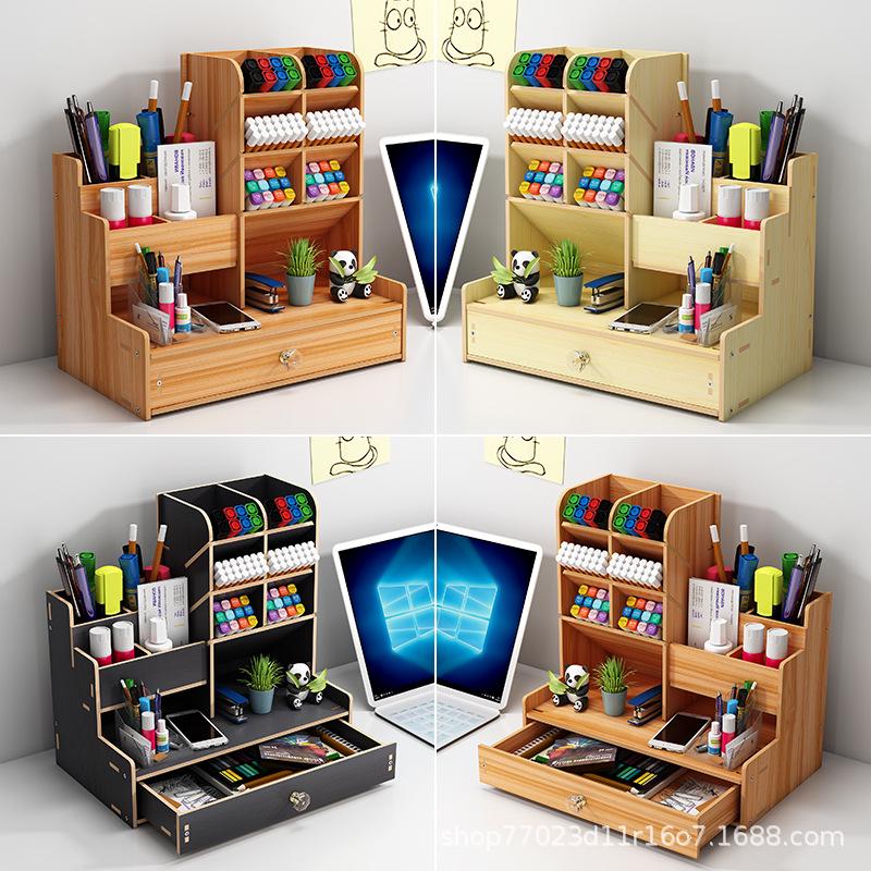 Nordic Creative Pen Holder Storage Box – Fashionable Desktop Ornament & Makeup Brush Organizer