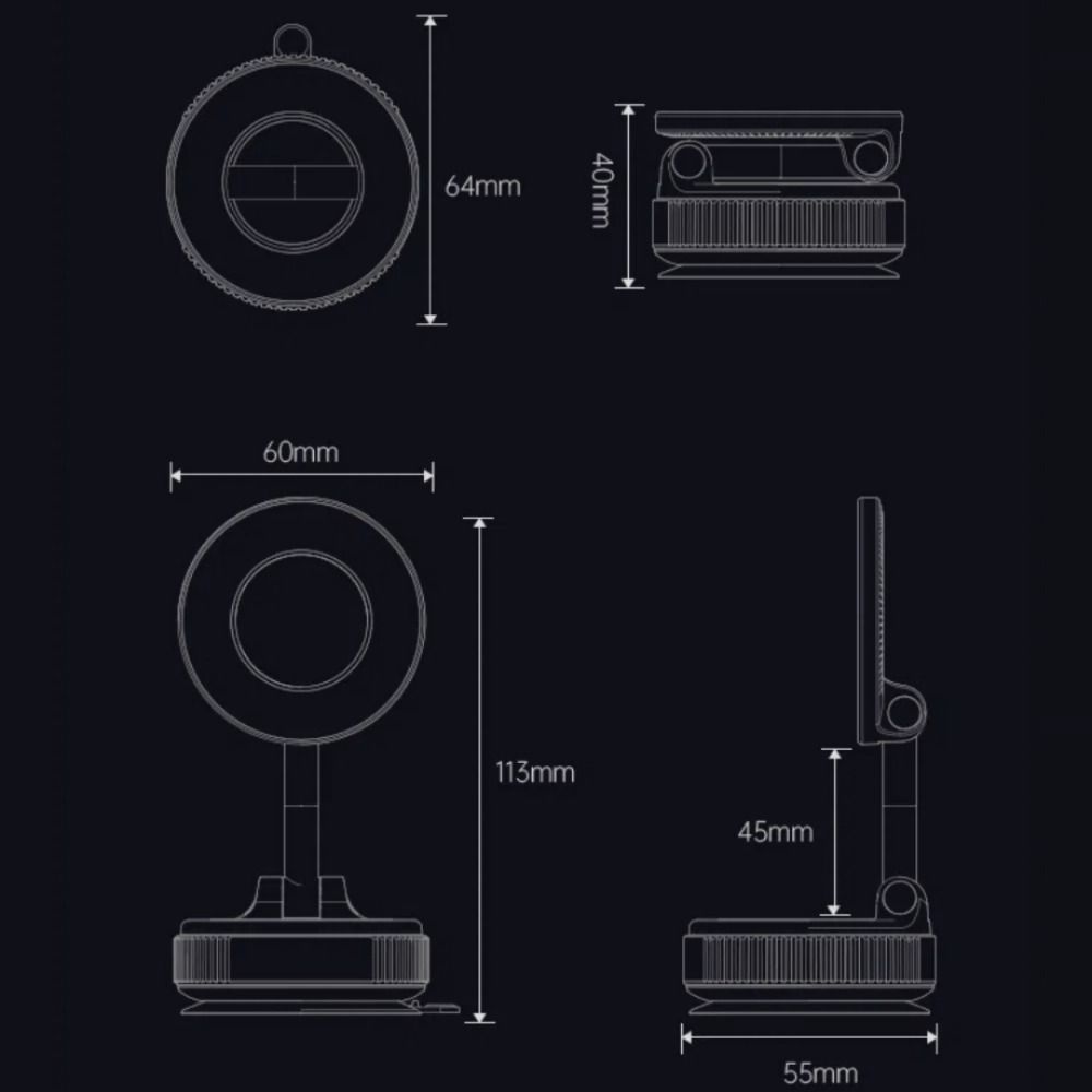 Vacuum Magnetic Cell Phone Holder Foldable Car Phone Holder Fashion Strong Suction Stand  Car