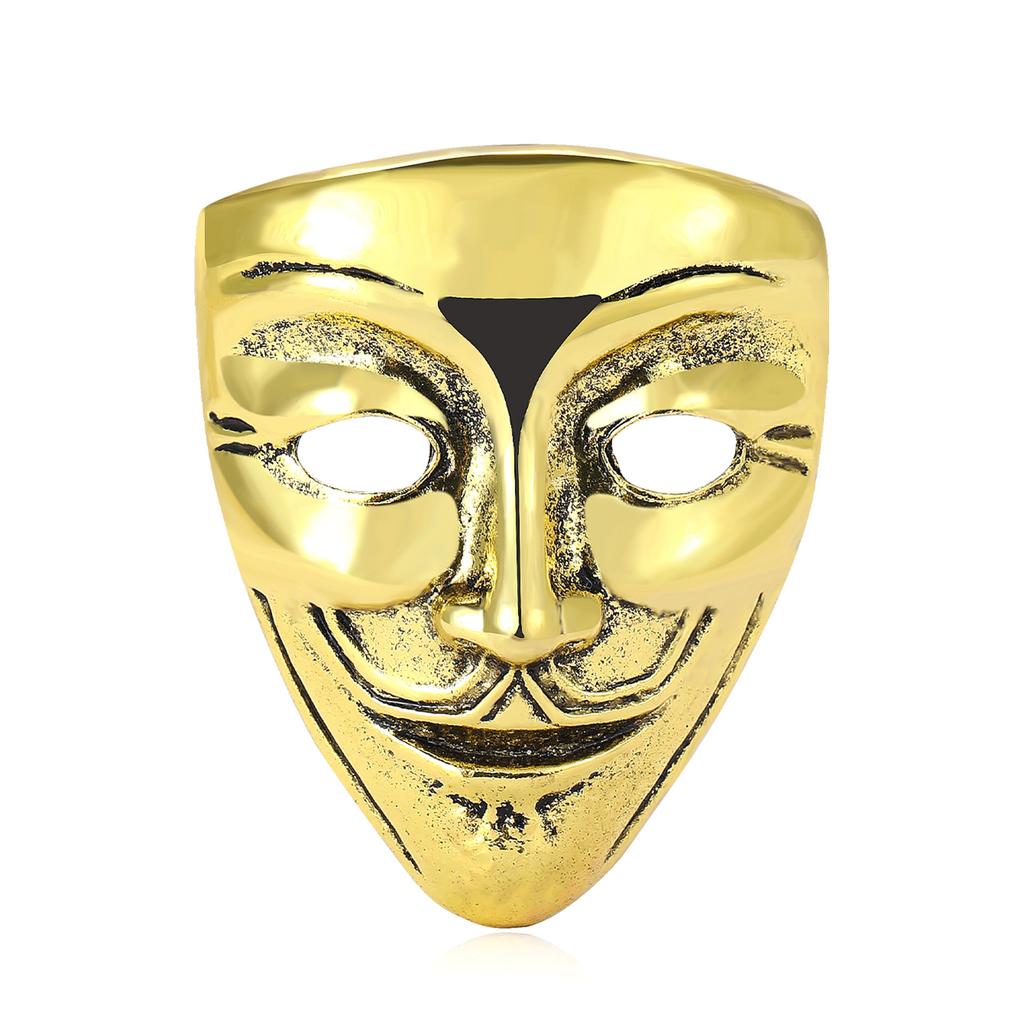 Vintage Creative Electroplating Clown Mask Brooch Personalized Fashion Men'S Suit Coat Corsage Jewelry Pin