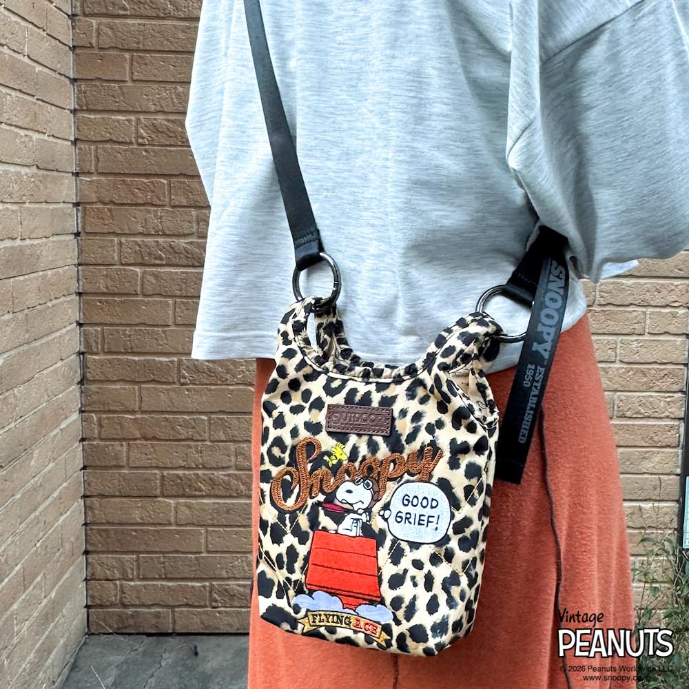 Collection Snoopy Mini Shoulder Bag ODB039 Leopard Print OUTDOOR PRODUCTSPEANUTS