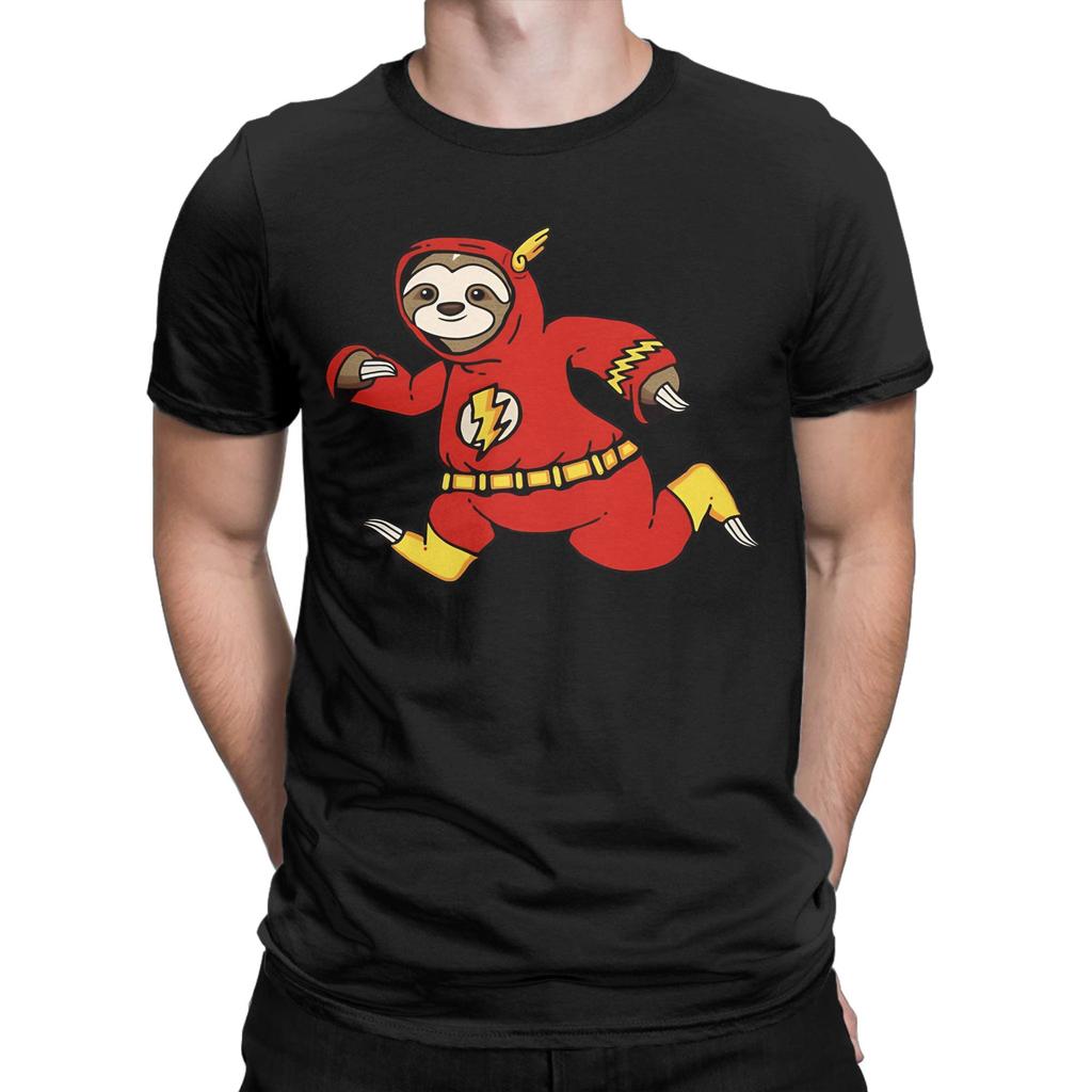 Flash Sloth Funny 100 Cotton Tshirt Sloth Flash Tops Tees For Unisex