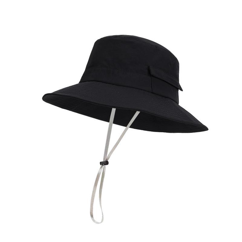 

Outdoor Sun Hat For Men With Wide Brim Waterproof Breathable Nylon For Fishing Camping Hiking чорний