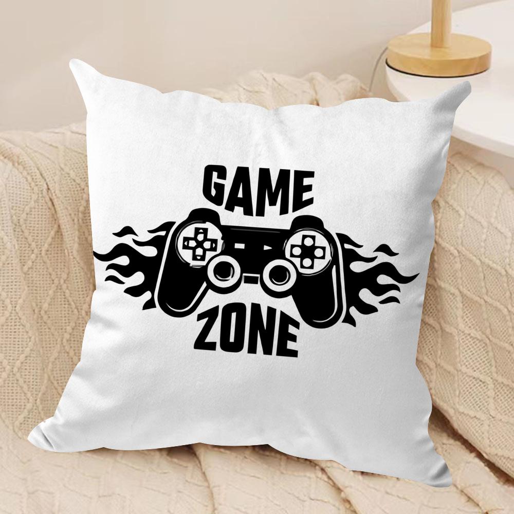 Decor TV Game Fan Style Cushion Cover Soft Plush Fabric Double-Sided Printed Sofa Cushion Cover for All Seasons Home Decor Gift