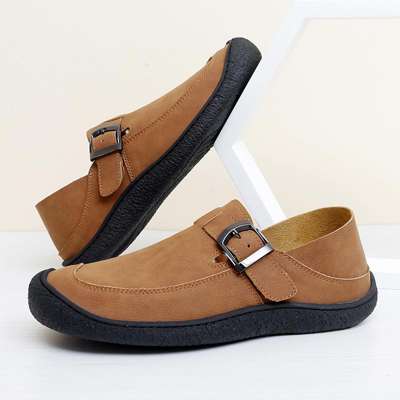 

Туфли-бобы Большой размер Мужские Весенне-осенние Повседневные Кожаные Туфли Мужские Ретро Полушлепки Слипоны Ленивые Мужские Туфли кроссовки 47 коричневый