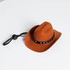 Brown Pet Cowboy Costume Cosplay Cap Halloween Costumes For Dogs Cat Pet Party Decoration Cowboy Hat