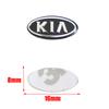 50 pièces 100 pièces Vente chaude ancien 16 mm 14 mm 3D Aluminium Logo de voiture Porte-clés Décoration Emblème Autocollant Badge de clé de voiture Accessoires Pour kia aim365