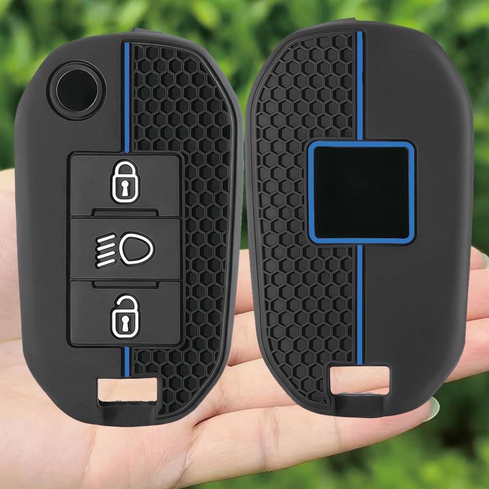 Copricasen Chiave Auto in Silicone per Citroen C5 C3 C4 C8 Berlingo per Peugeot Partner Rifter 208 308 508 407 2008 3008 3008 Expert