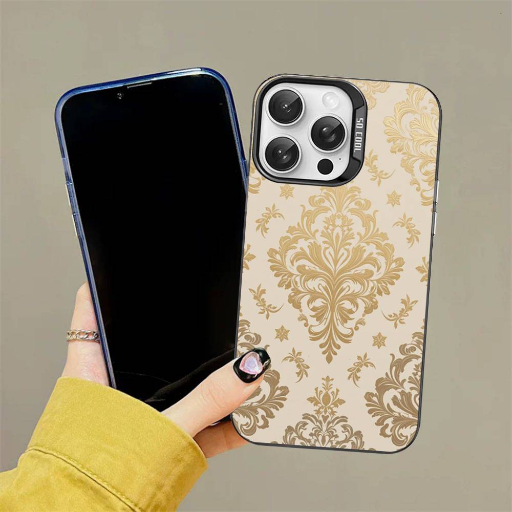 

American Luxurious Vintage Patterns Phone Cases For IPhone 17 16 15 14 13 12 11 Plus Pro Max Pro Color Matte Cover iPhone 14pro max