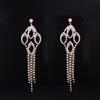 New Earrings Trendy Fashion Crystal Tassel Listed Black Women's Street Racket Party Stud  E070