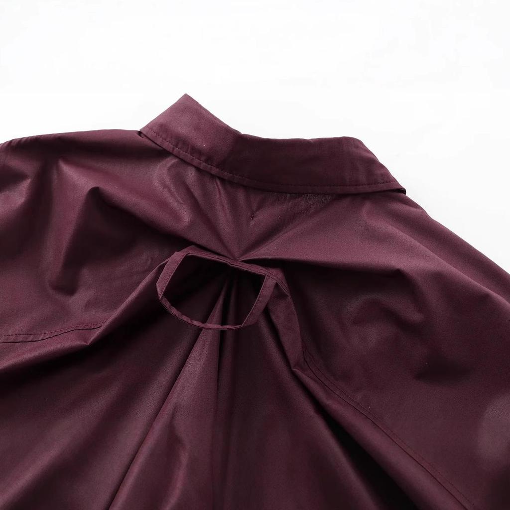 European & American French Commuter Style Pleated Loose Shirt