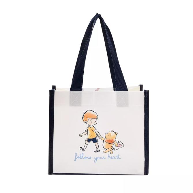 Disney Pooh & Friends Shopping Bag (S) Heartwarming Watercolor Japan NEW