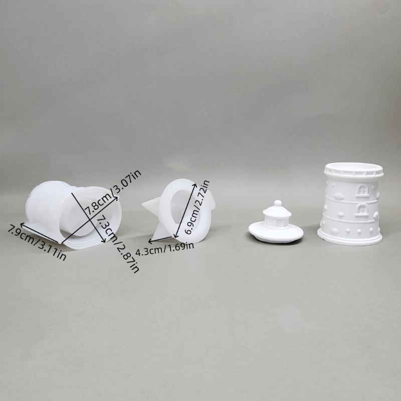 Silicone Lighthouse Jar Mould To Create Unique Resin Jewelry Boxes And Home Decoration Items