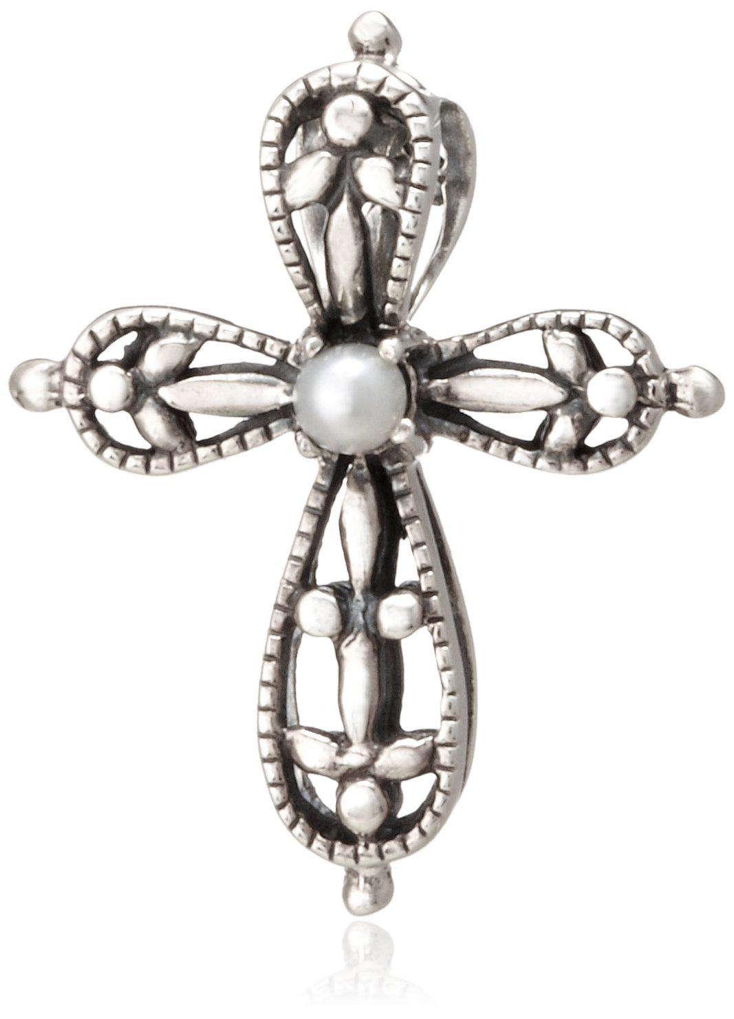 

[ROKUZAN] Freshwater Pearl, Marcasite, and Ruby Pendant 204P0519-RB