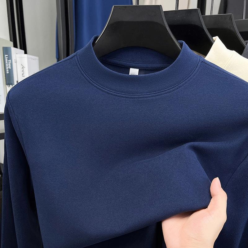 

Men s Double-Sided German Velvet Half-High Collar Long-Sleeve Thermal Shirt M