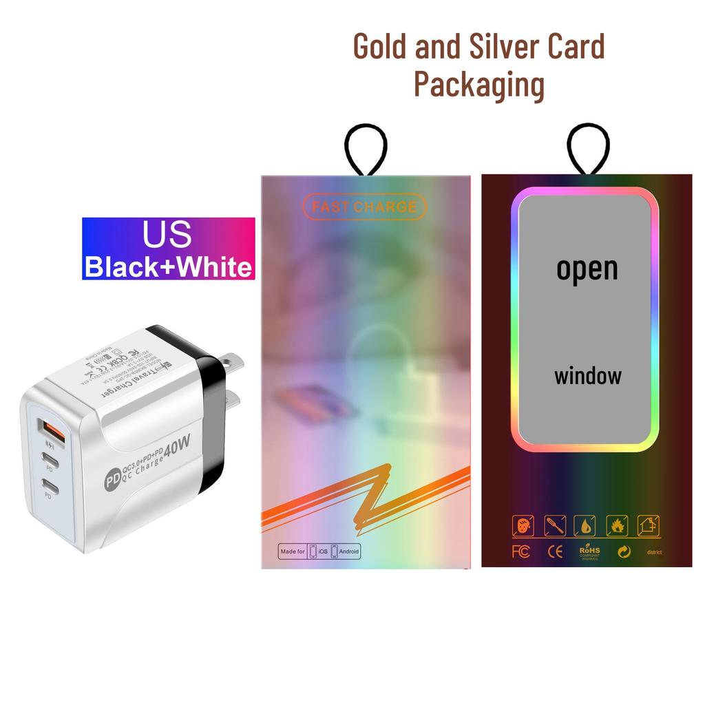 Universal Charger Power Adapter: Compatible with EU, US, UK, and AU Standards (1U + 2PD)
