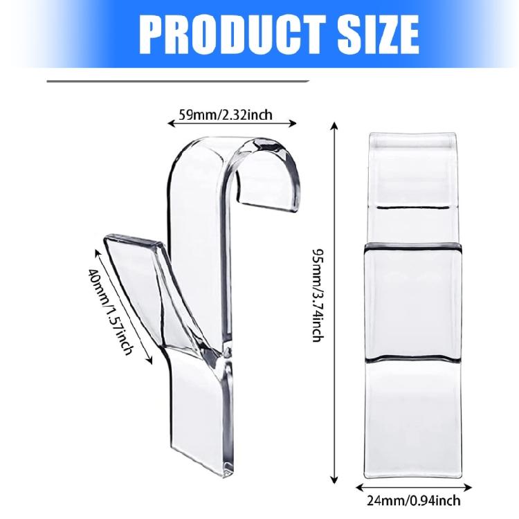 Clear Adhesive Holders Pack Of 8 For Hanging Towels Clothes And Decorations In Any Room