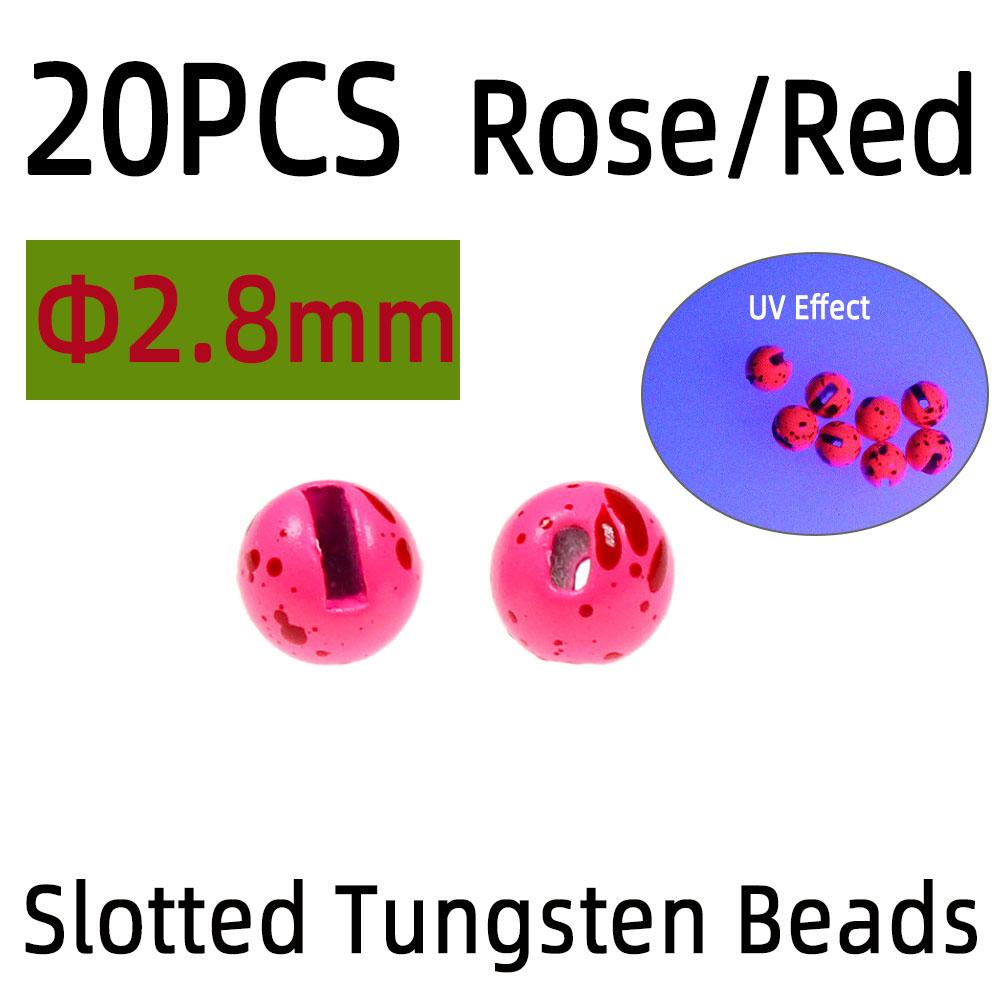 20 buc. Mărgele metalice de tungsten cu fante cu ochi cu puncte pentru pescuitul cu muscă de tungsten pe gheață Jig Cap de mărgele Material pentru legarea muștelor