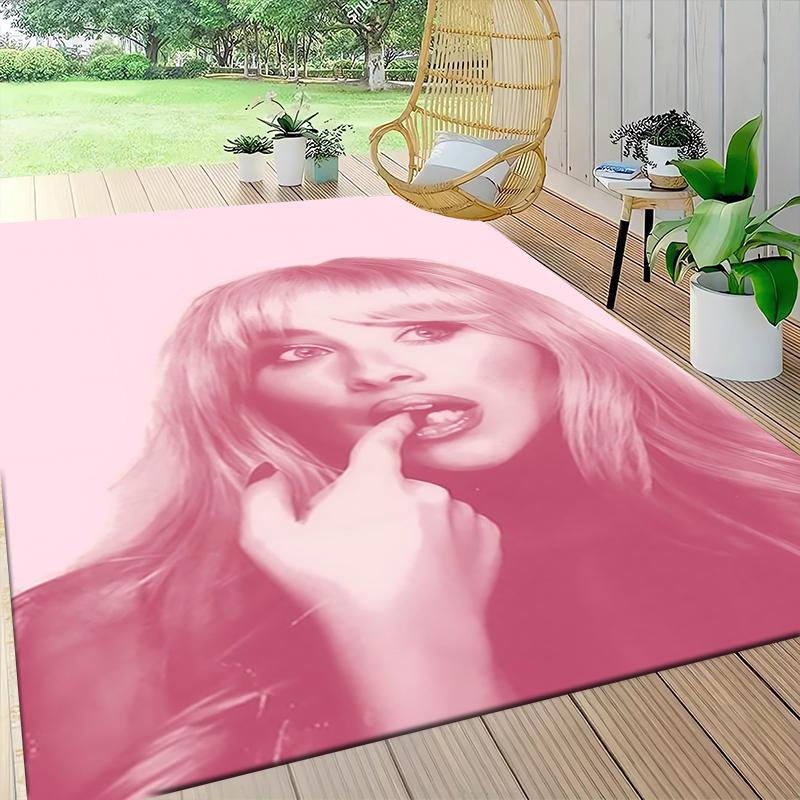 Pink Fashion Model Carpet Rug Soft Washable Antislip Home Living Room Sofa Mats Personalized Christmas Rug