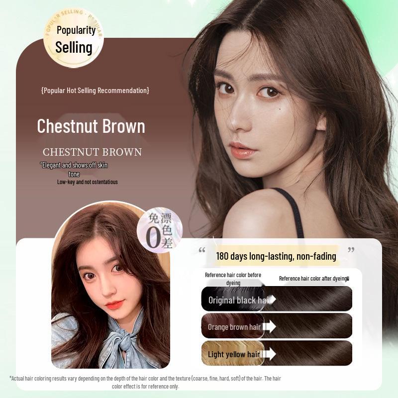 

Qiwitang Plant Extract Bubble Hair Dye - Long-Lasting, Non-Damaging Color Cream for At-Home Use