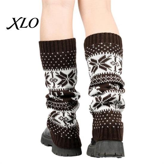 Holiday Gift for Her Christmas Knitted Leg Warmers Women, Soft Ribbed Boot Socks with Cute Theme Covers Snowflake And Deer Patterns, Winter