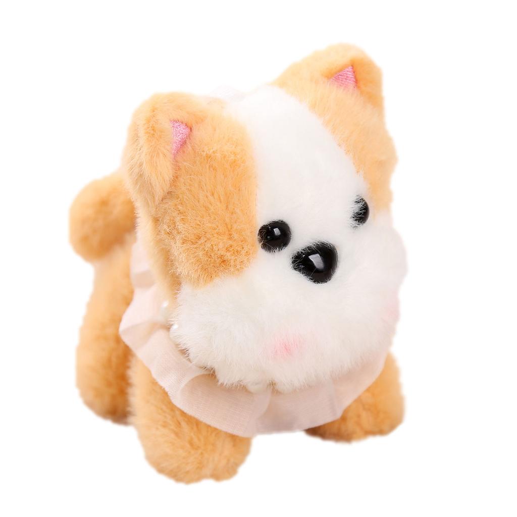 Pearl Necklace Puppy Tail Wagging Doll Pendant Keychain Doll Doll Plush Toy Birthday Gift Girl