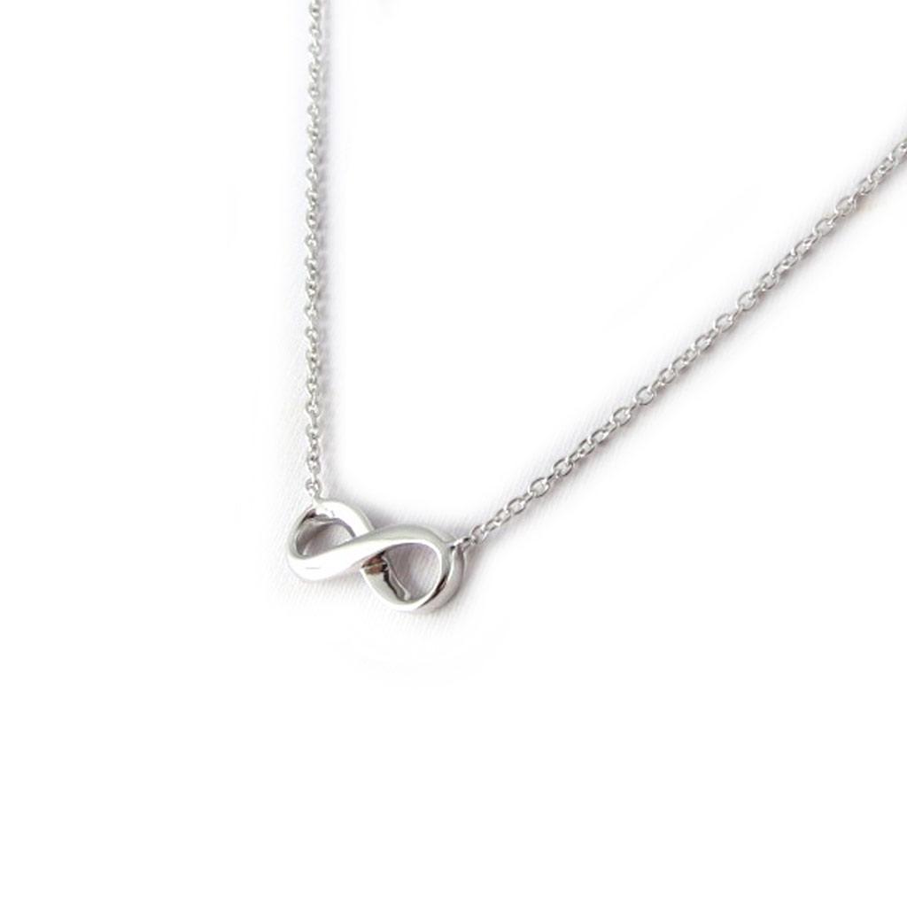 Les Trésors De Lily [L2034] - 'Infinity' Silver Necklace