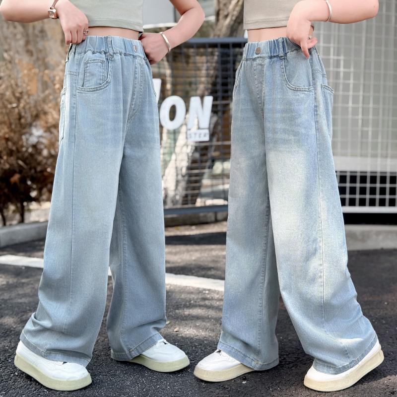 Girls' Jeans Summer Wear 2025 New Style Children's Summer Thin Pants