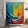 Colorful Watercolor Shower Curtain Modern Bathroom Decor For Home Decoration In Multicolor Design