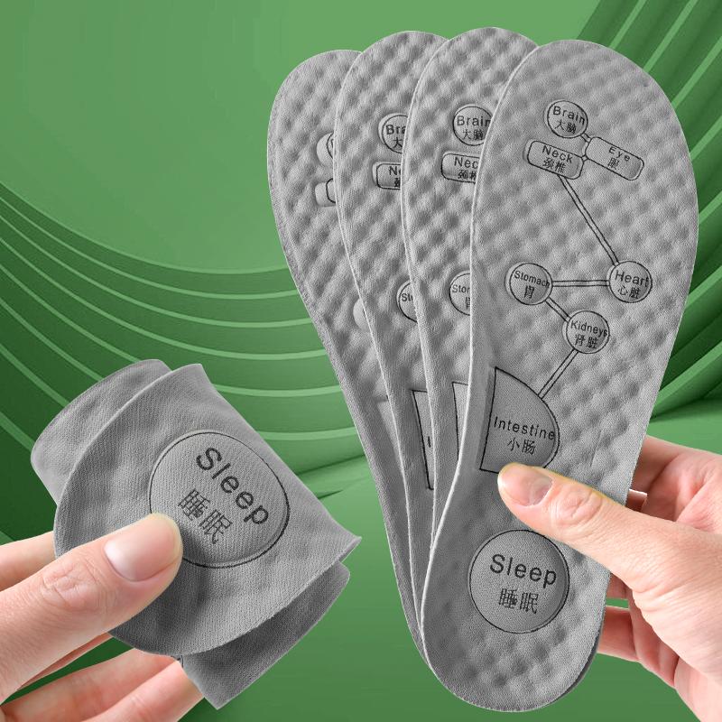 Foot Acupressure Insoles For Shoes Sole Sweat absorbing Deodorant Insole Breathable Running Insoles For Feet massage Insole