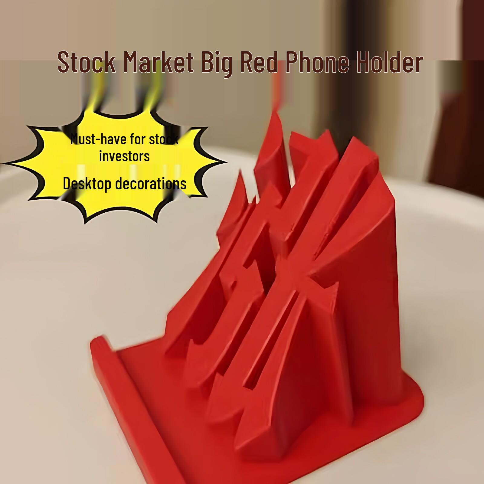 Red Dazzling Stock Market Surge Desktop Ornament for Investors