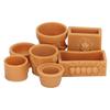 7 Stück Puppenhaus Blumentopf Harz Exquisit Miniatur Simulation Blumentopf für DIY 1/12 Puppenhaus