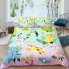 Monkey Duvet Cover Sets Cute Monkey Around The Tree Print Bedding Set 3pcs for Kids Boys Cartoon Animal Soft Comforter Cover