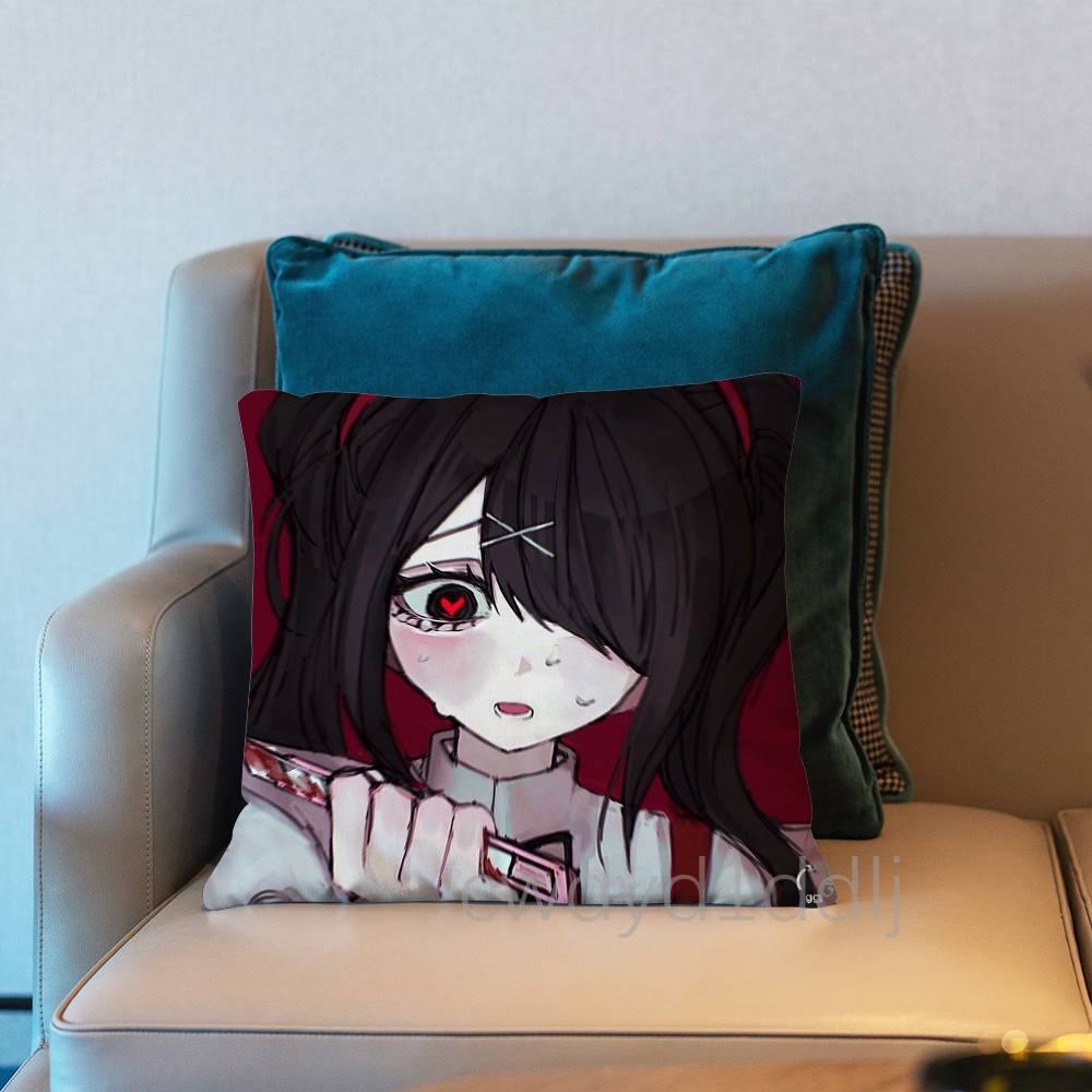 AAme Chan Needy Streamer Overload Pillow Case Short Plush Sofa Decorative Gift Home Doublesided Printing Cushio