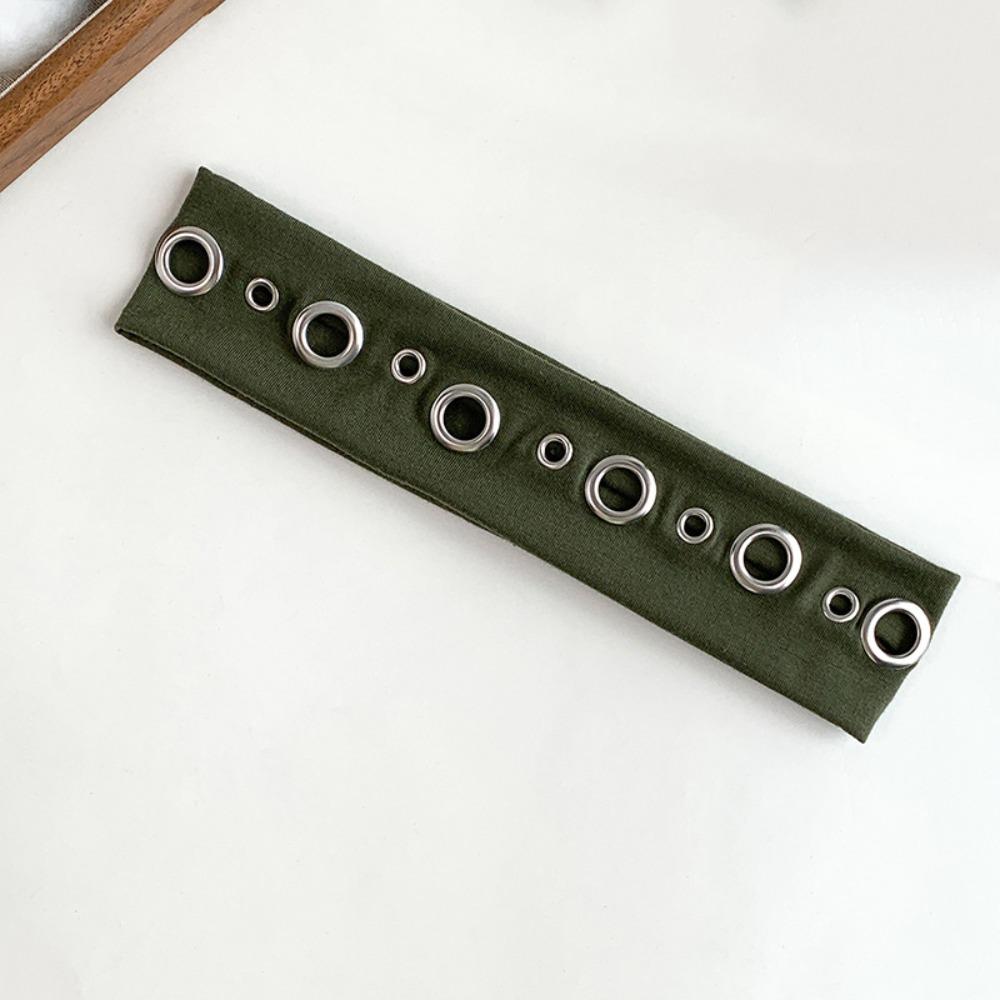 Hollowed Out Eyelets Punk Hairband Sweet Style Vintage Headwrap Retro Face Wash Headband For Women