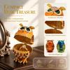 Zinc Alloy Owl Trinket Box Enameled Finish Owl Keepsake Box Classic Ring Holder Box  For Rings