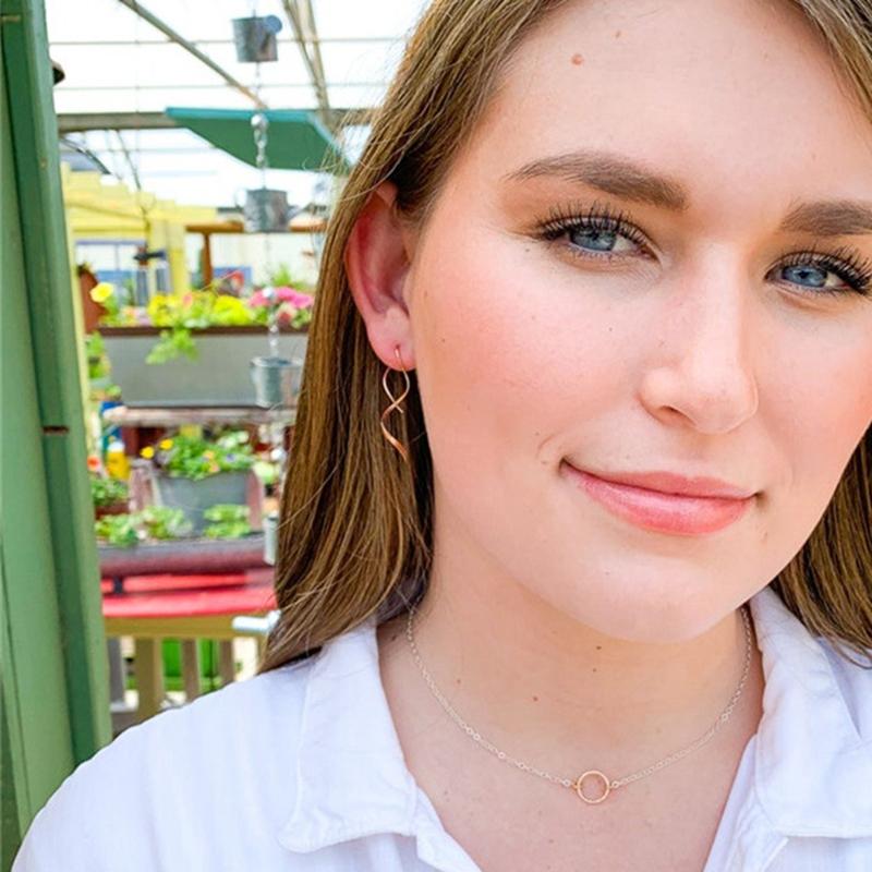 Simple Spiral Threader Earrings Women Irregular Helix Wave Curve Ear Line Cuff Stainless Steel Dangling Earring Fashion Jewelry