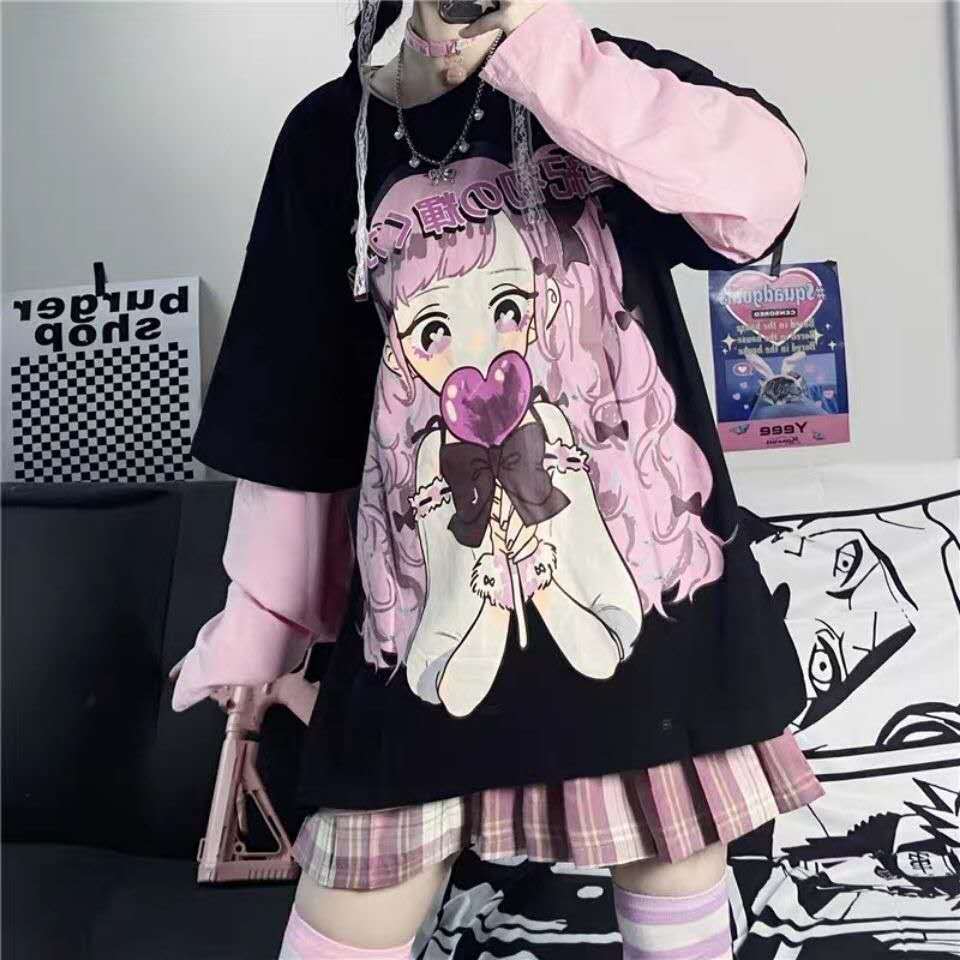 Léto Ženy Estetický Volný Punk Dámské tričko Goth Tee Tmavý Grunge Dámská Gotická trička Oblečení Harajuku Top Y2k Streetwear