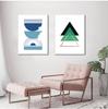 Modern Style Coloful Geometry Image Wall Art Prints Triangle Rectangle Canvas Paintings Home Decor Poster Workingroom No Frame