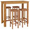 Vidaxl 5-Cz. Garden Bar Furniture Set, Solid Acacia Wood
