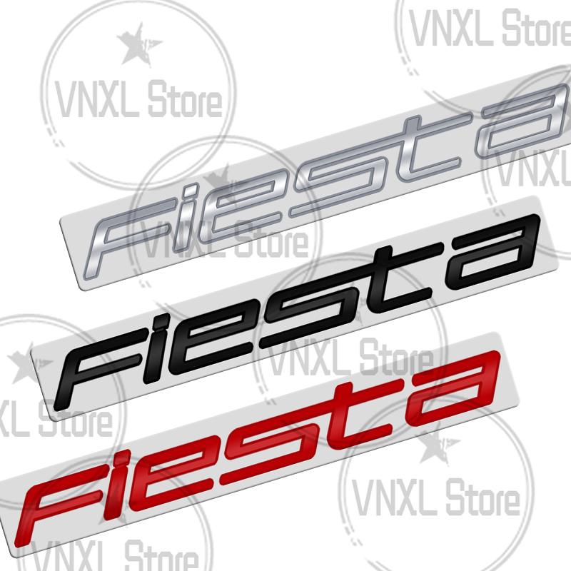 Car-Styling For Ford Fiesta Letter 3D Metal Stickers 3M Adhesive Backing Car Trunk Body Emblem Auto Lettering Decals Accessories