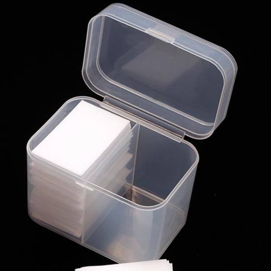 Cotton Pad Holder Dust-proof Multipurpose Transparent 2 Compartment Cotton Pad Dispenser for Vanity