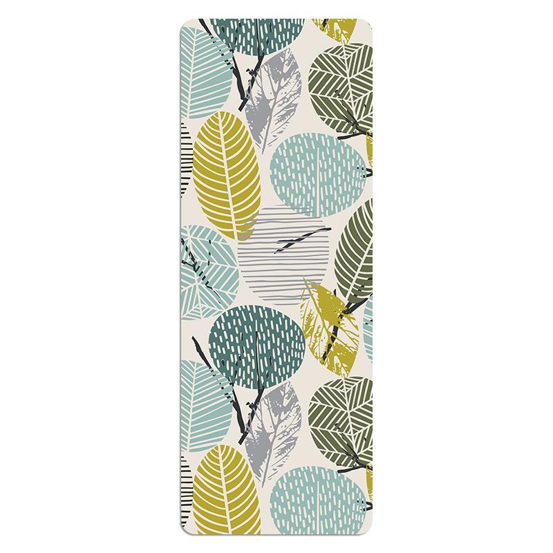 Suede Printed Yoga Mat Rubber Yoga Mat Foldable Anti Slip Wear-resistant Fitness mat Ultra-thin Folding Cushion 68/80cm*1.5mm