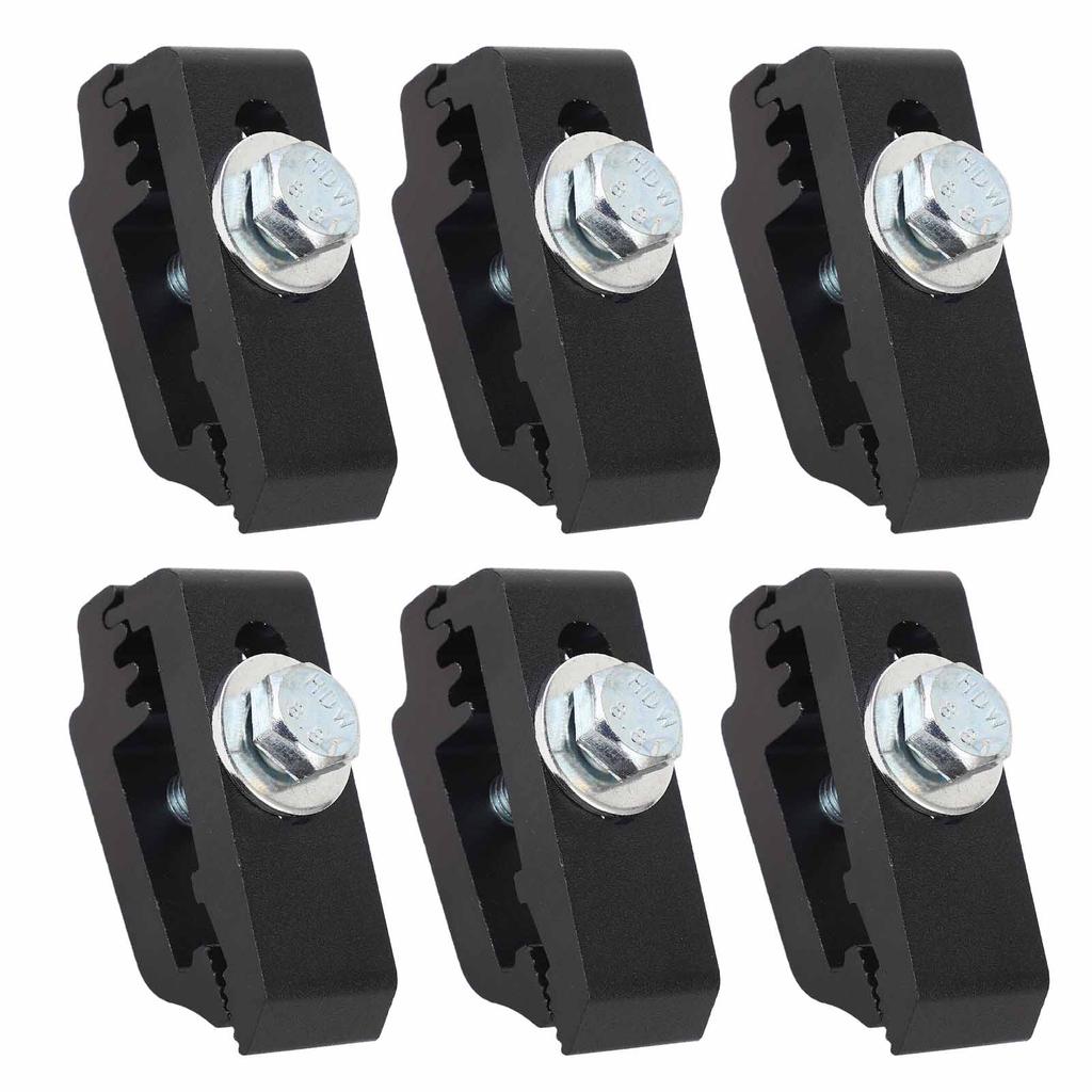 6pcs Truck Bed Cover Clamps 1112514 Aluminum Low Pro Truck Cap Mounting Clamps for Most Truck Beds