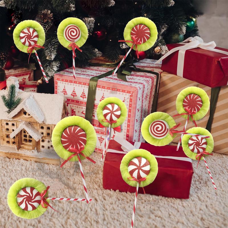 Candy Cane Decorations For Tree Winter Festival Candy Ornaments Fireplace Garden Tree Branch Decorating Peppermint Candy