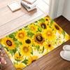 Sunflower Floral Door Mat Washable Carpet Non-Slip Rug for Entryway & Kitchen Bold Yellow & Cream Carpet Home Alfombra Gift Rugs