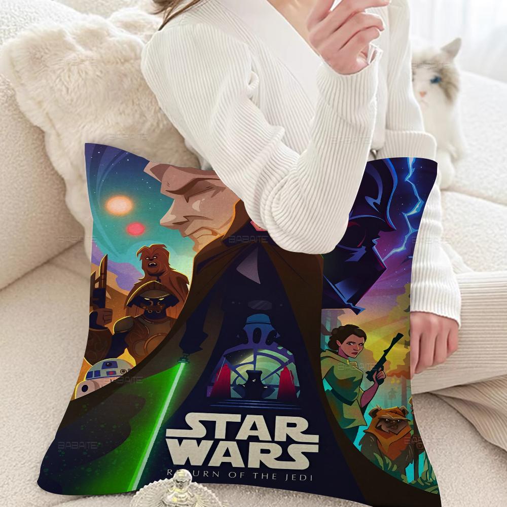 

SStar WWars Pillow Case Cushion Cover Car Throw Pillow Case For Sofa Car Christmas Gift 40x40cm 45x45cm 40X40cm
