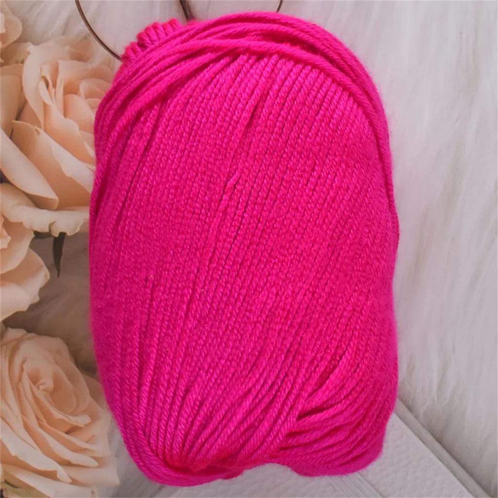 50g Silk Protein Villus Yarn Soft Worsted Hand Knitting Thread 60%Silk Protein 30%Wool 10%Cashmere Skin Friendly Yarn 110m/120yd