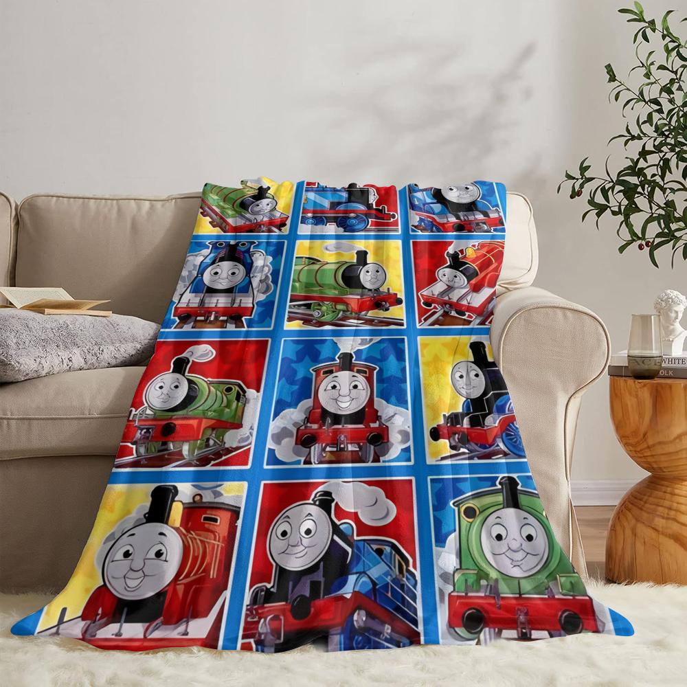 

T-Thomas The Train Throw Soft Flannel Throw Summer Blanket Lightweight Cozy Nap Blanket for Sofa Bed Travel 75cmx90cm